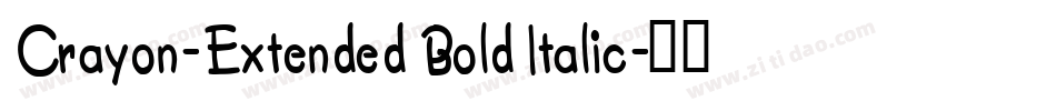 Crayon-Extended Bold Italic字体转换